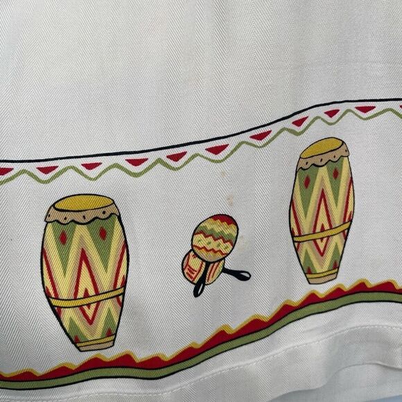 Tommy Bahama Cream Hula Girl Hawaiian Aloha Camp Silk Button Up Shirt 2XL - Picture 2 of 6